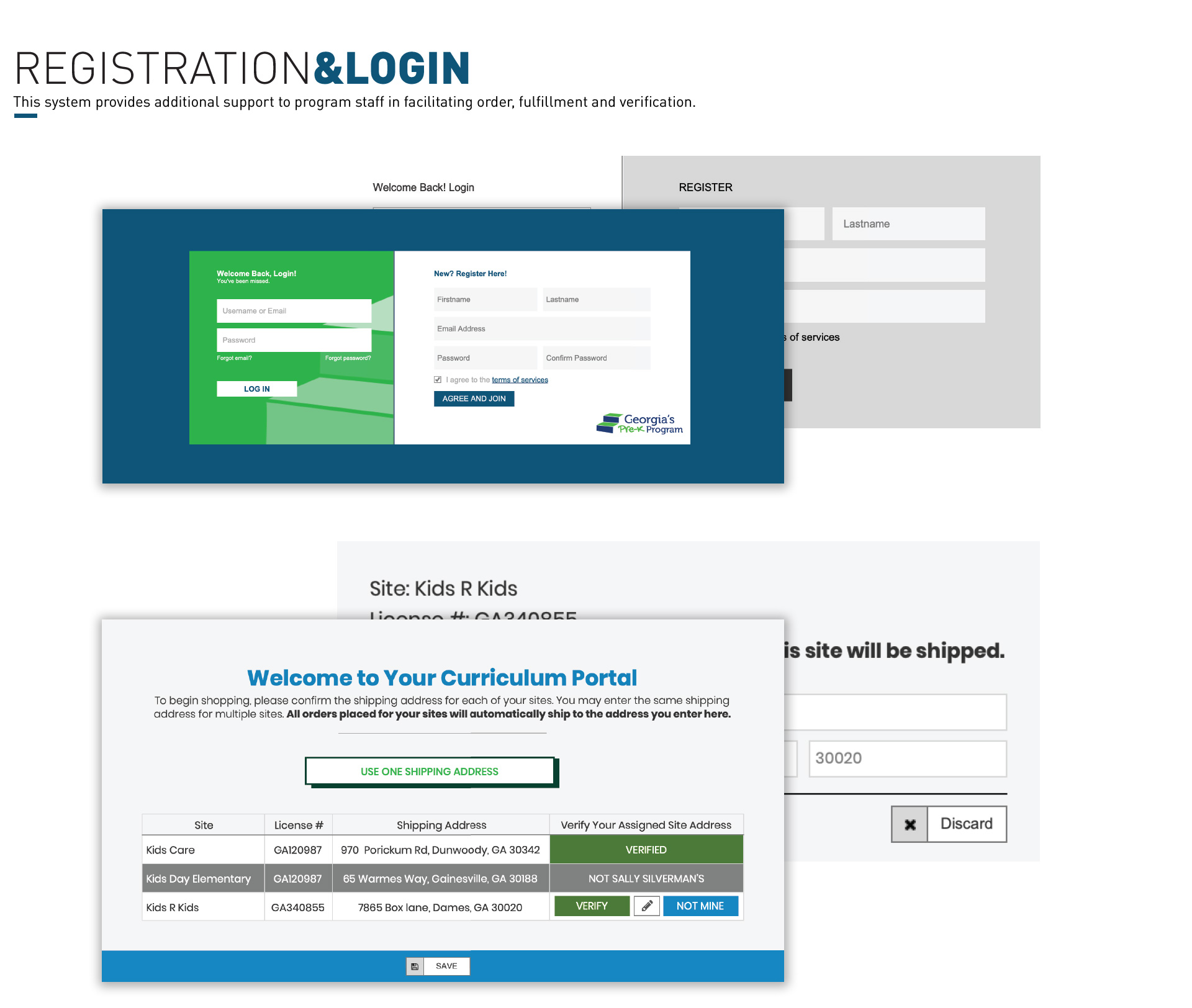 Registration and Login