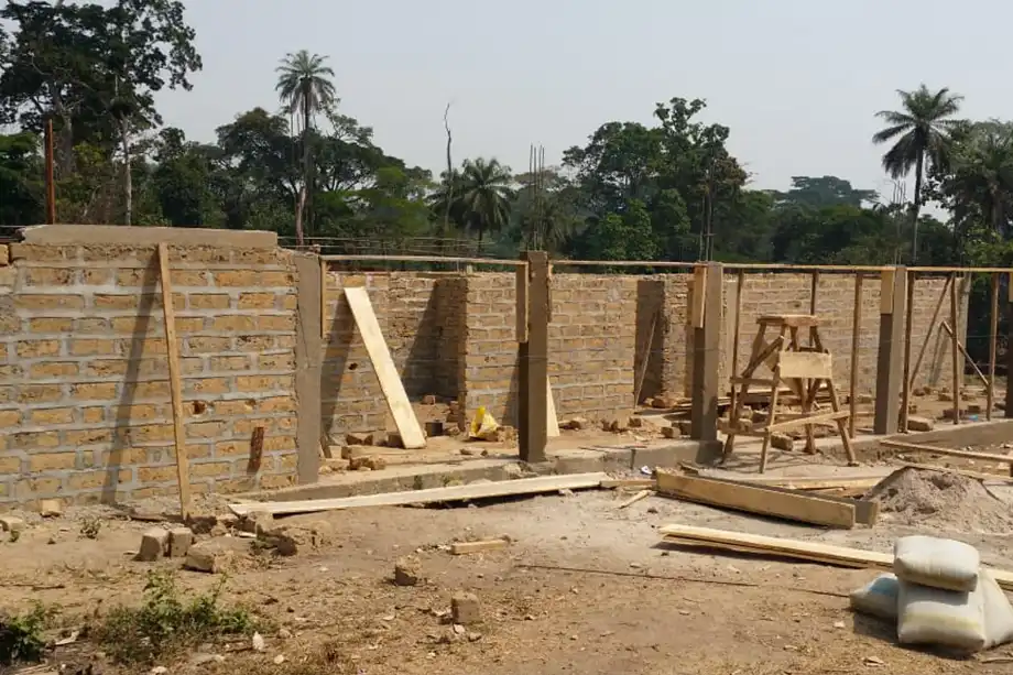 Birthing Center Construction to Door Frame Level