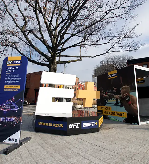 ESPN+ UFC Fight Night experiential cube